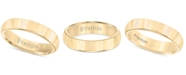 Triton Domed Comfort Fit Band in Yellow Tungsten Carbide